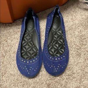 Blue Mad Love Studded Flats